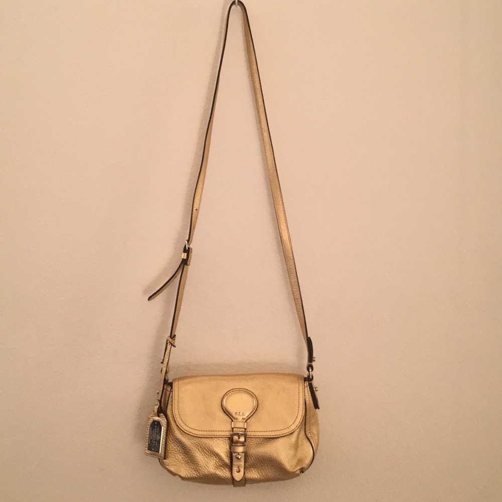 Gold Ralph Lauren cross body bag